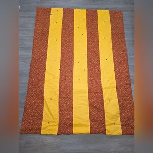 Handmade Quillow Throw Blanket-  Pillow Quilted 57 X 42 - 16 Inch Sq Pillow